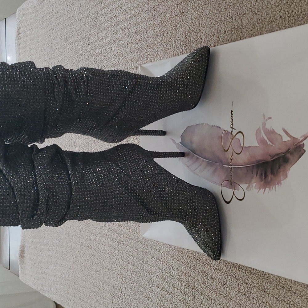 NEW Jessica Simpson Sparkly Boots - 7.5 - Picture 2 of 10